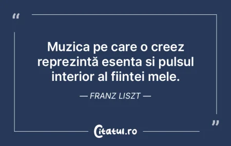 Muzica pe care o creez reprezintă esen�...