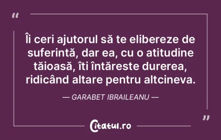 Îi ceri ajutorul să te elibereze de su... Îi ceri ajutorul să te elibereze de su...