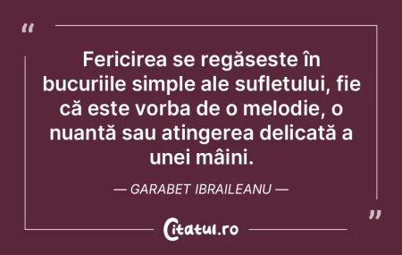 Fericirea se regăsește în bucuriile s... Fericirea se regăsește în bucuriile s...