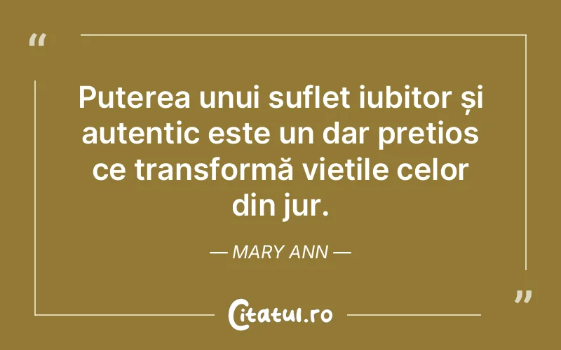Citat Mary Ann - citate spiritualitate