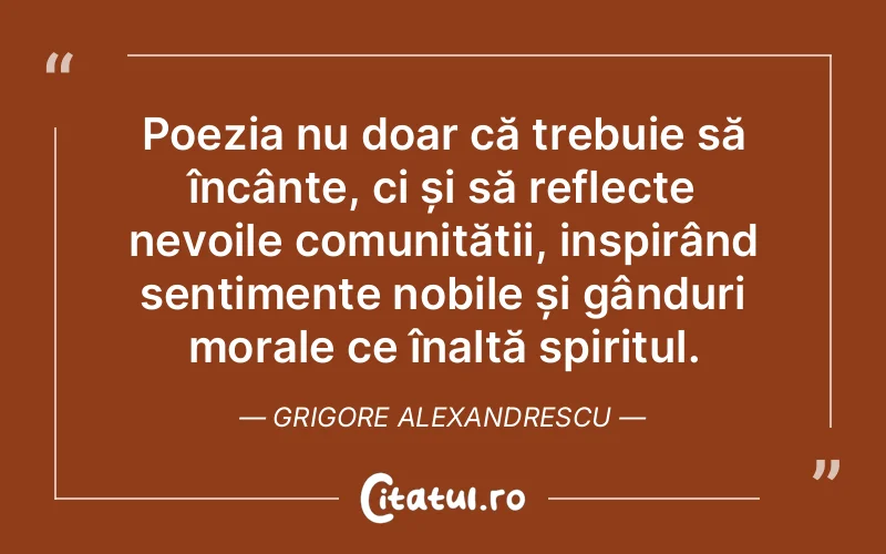 Citat Grigore Alexandrescu - citate spiritualitate