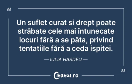 Un suflet curat și drept poate străbat... Un suflet curat și drept poate străbat...