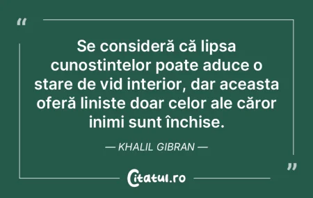 Se consideră că lipsa cunoștințelor ... Se consideră că lipsa cunoștințelor ...