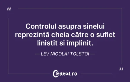 Controlul asupra sinelui reprezintă che... Controlul asupra sinelui reprezintă che...