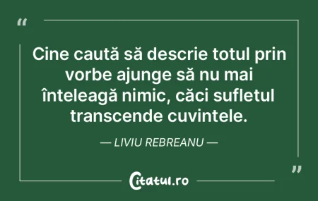 Cine caută să descrie totul prin vorbe... Cine caută să descrie totul prin vorbe...