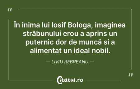 În inima lui Iosif Bologa, imaginea str... În inima lui Iosif Bologa, imaginea str...