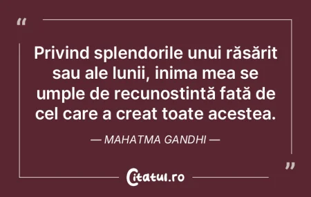 Privind splendorile unui răsărit sau a...