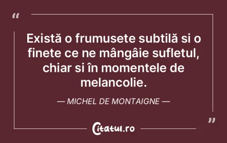 Există o frumusețe subtilă și o fine... Există o frumusețe subtilă și o fine...