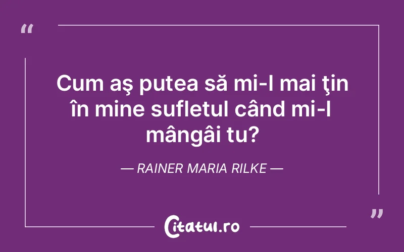 Citat Rainer Maria Rilke - citate spiritualitate