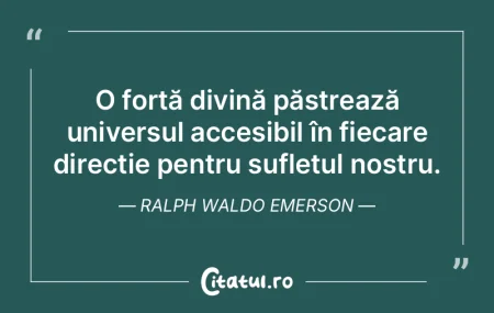 O forță divină păstrează universul ...
