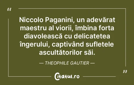 Niccolo Paganini, un adevărat maestru a...