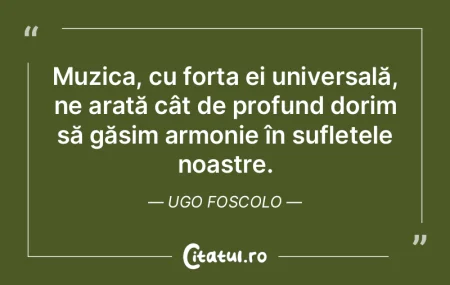 Muzica, cu forța ei universală, ne ara... Muzica, cu forța ei universală, ne ara...