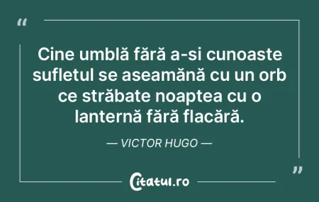 Cine umblă fără a-și cunoaște sufle...
