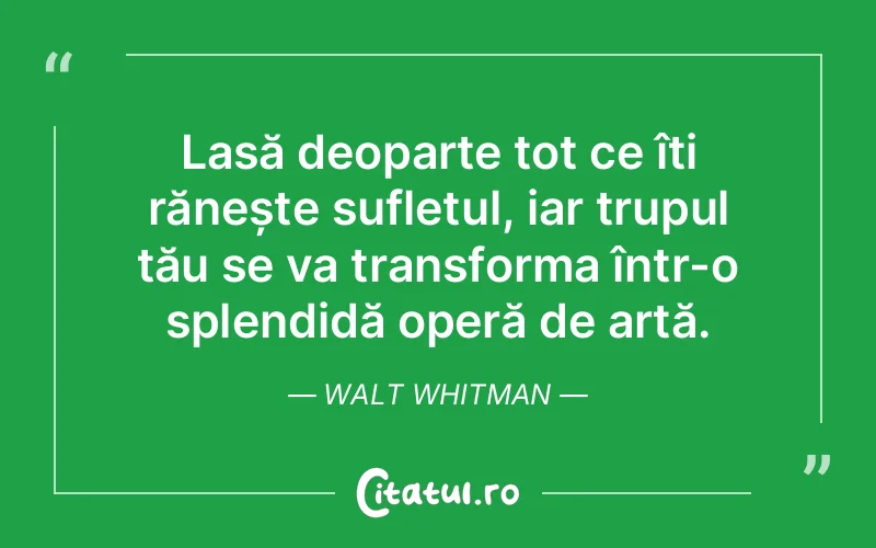 Citat Walt Whitman - citate spiritualitate