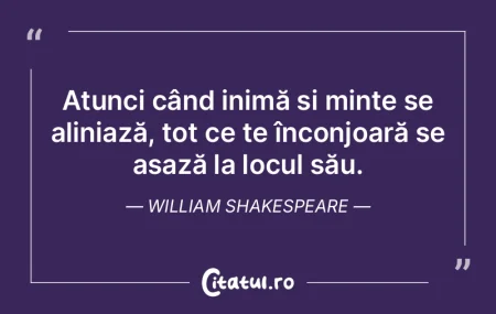 Atunci când inimă și minte se aliniaz...