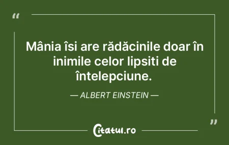 Mânia își are rădăcinile doar în i...
