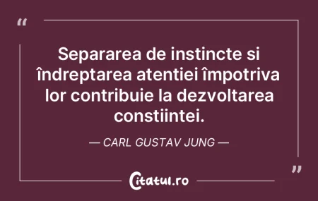 Separarea de instincte și îndreptarea ... Separarea de instincte și îndreptarea ...