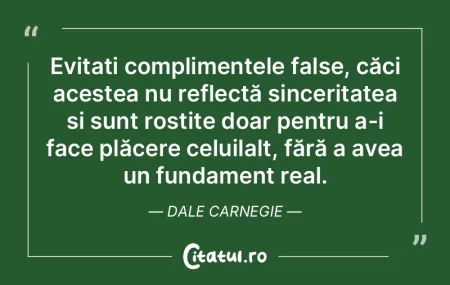 Evitați complimentele false, căci aces...