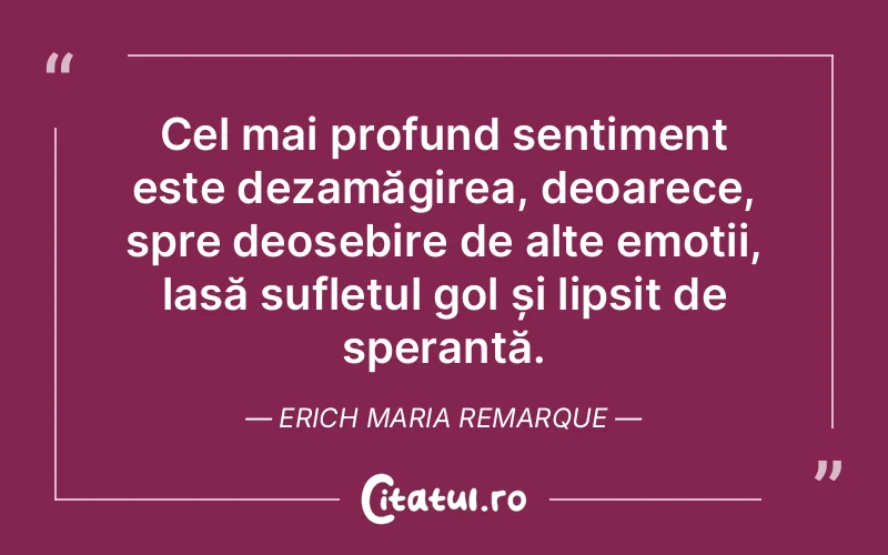 Citat Erich Maria Remarque - citate spiritualitate