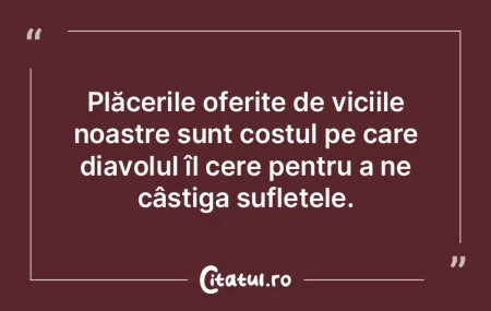 Plăcerile oferite de viciile noastre su... Plăcerile oferite de viciile noastre su...