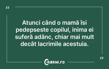 Atunci când o mamă își pedepsește c... Atunci când o mamă își pedepsește c...