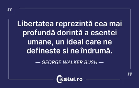 Libertatea reprezintă cea mai profundă... Libertatea reprezintă cea mai profundă...