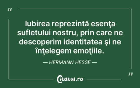 Iubirea reprezintă esenţa sufletului n...