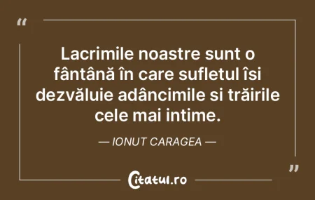 Lacrimile noastre sunt o fântână în ... Lacrimile noastre sunt o fântână în ...