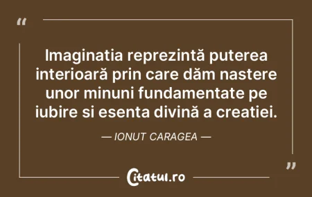 Imaginația reprezintă puterea interioa... Imaginația reprezintă puterea interioa...