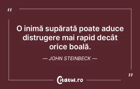 O inimă supărată poate aduce distruge... O inimă supărată poate aduce distruge...