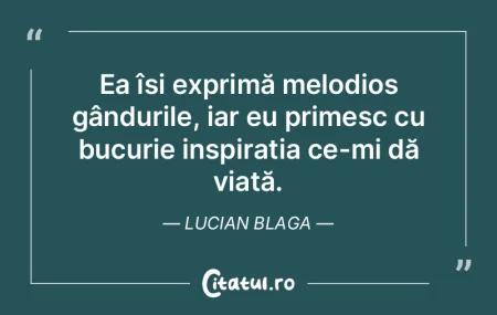 Ea își exprimă melodios gândurile, i... Ea își exprimă melodios gândurile, i...