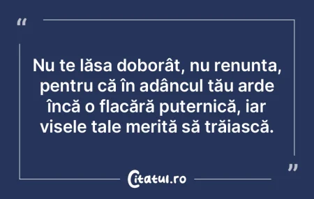 Nu te lăsa doborât, nu renunța, pentr... Nu te lăsa doborât, nu renunța, pentr...