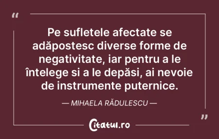 Pe sufletele afectate se adăpostesc div... Pe sufletele afectate se adăpostesc div...