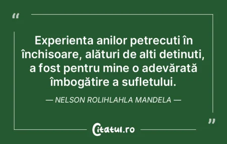 Experiența anilor petrecuți în închi... Experiența anilor petrecuți în închi...