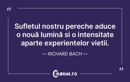 Sufletul nostru pereche aduce o nouă lu... Sufletul nostru pereche aduce o nouă lu...