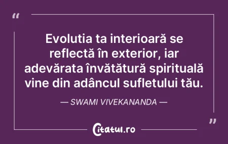 Evoluția ta interioară se reflectă î... Evoluția ta interioară se reflectă î...