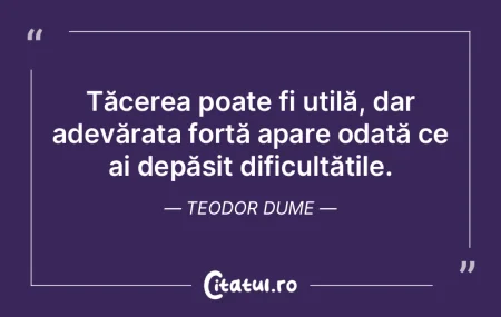 Tăcerea poate fi utilă, dar adevărata... Tăcerea poate fi utilă, dar adevărata...