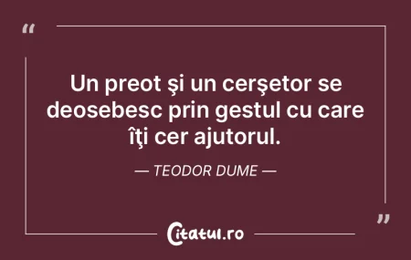 Un preot şi un cerşetor se deosebesc p...