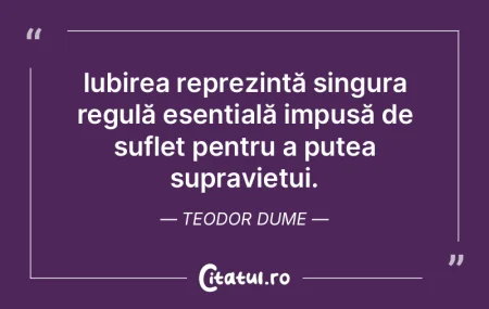 Iubirea reprezintă singura regulă esen... Iubirea reprezintă singura regulă esen...