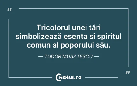 Tricolorul unei țări simbolizează ese... Tricolorul unei țări simbolizează ese...