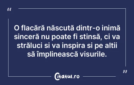 O flacără născută dintr-o inimă sin... O flacără născută dintr-o inimă sin...