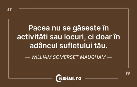Pacea nu se găsește în activități s... Pacea nu se găsește în activități s...