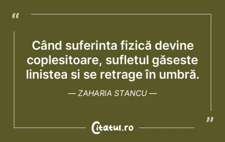 Când suferința fizică devine copleși...