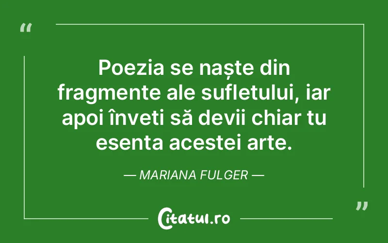 Citat Mariana Fulger - citate spiritualitate