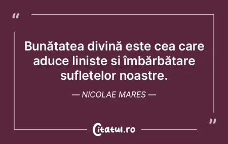 Bunătatea divină este cea care aduce l...
