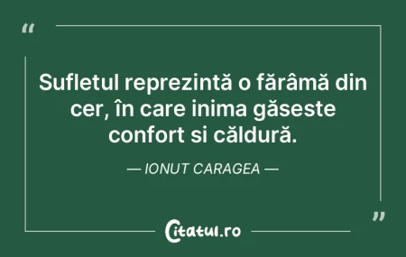 Sufletul reprezintă o fărâmă din cer... Sufletul reprezintă o fărâmă din cer...