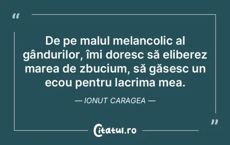 De pe malul melancolic al gândurilor, Ã... De pe malul melancolic al gândurilor, Ã...