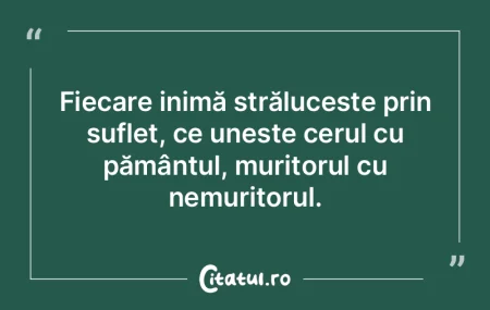 Fiecare inimă strălucește prin suflet... Fiecare inimă strălucește prin suflet...