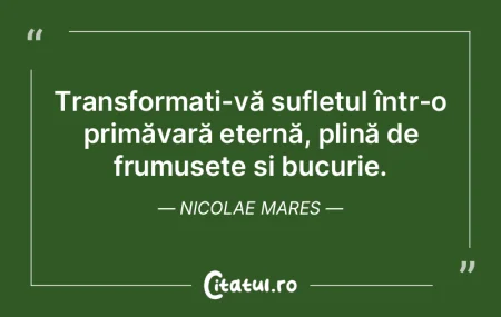 TransformaÈ›i-vă sufletul într-o primÄ... TransformaÈ›i-vă sufletul într-o primÄ...