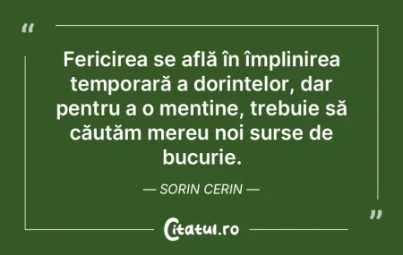 Fericirea se află în împlinirea tempo... Fericirea se află în împlinirea tempo...